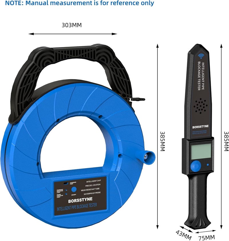 Borsstyne Pipe Locators Precision Blockage Detector for Water pipes underground pipes PVC pipes metal pipes Wall pipes - Image 2
